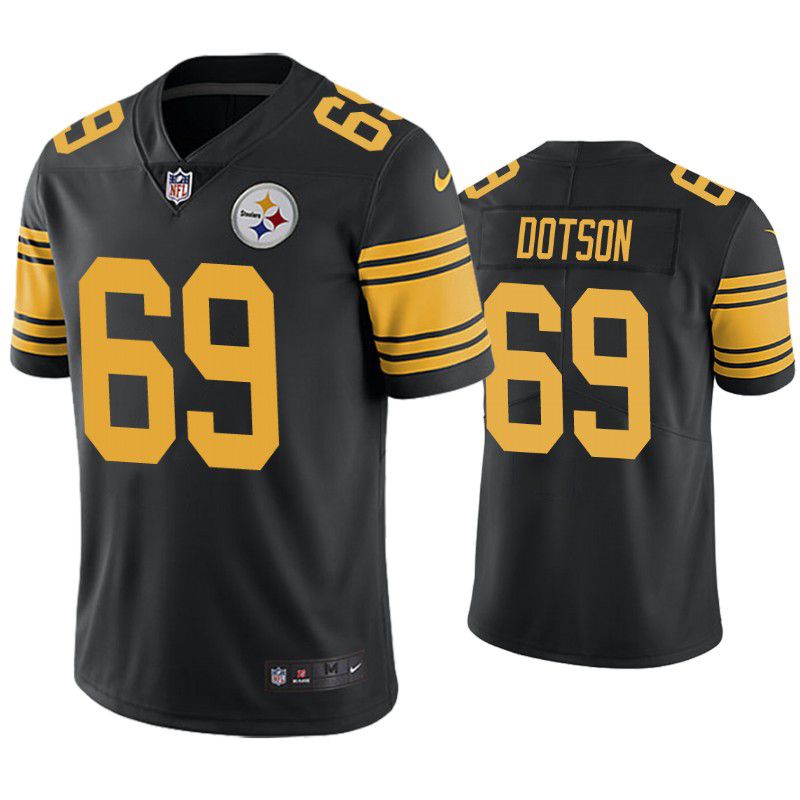 Men Pittsburgh Steelers #69 Kevin Dotson Nike Black Vapor Color Rush Limited NFL Jersey->pittsburgh steelers->NFL Jersey